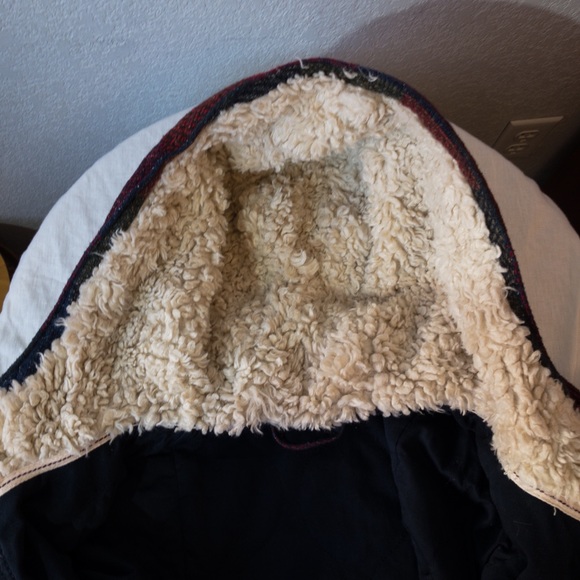 Hollister Jacket Plaid Wool Blend Faux Fur Trim Zip Up and Button Up Coat Sz XS - Picture 13 of 16